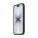 Zwart Apple Silicone MagSafe telefoonhoesje voor iPhone 17, met gladde matte afwerking en ingebouwde MagSafe-ring voor draadloos opladen