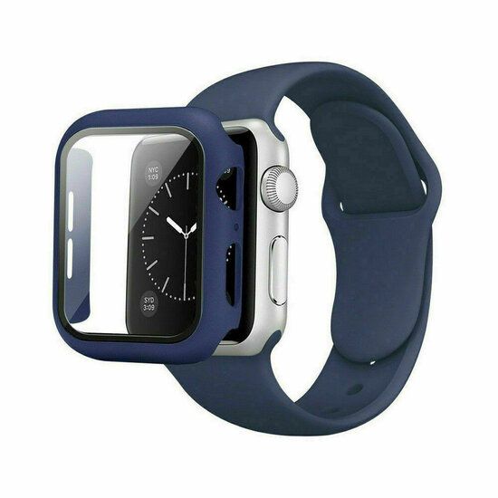 Apple Watch Series 7 45mm - Silicone Strap Band + 360 Case