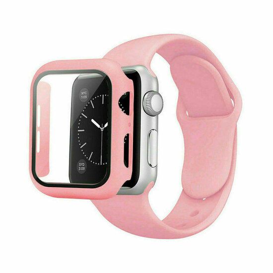 Watch 44 mm - Silicone Strap Band + 360 Case